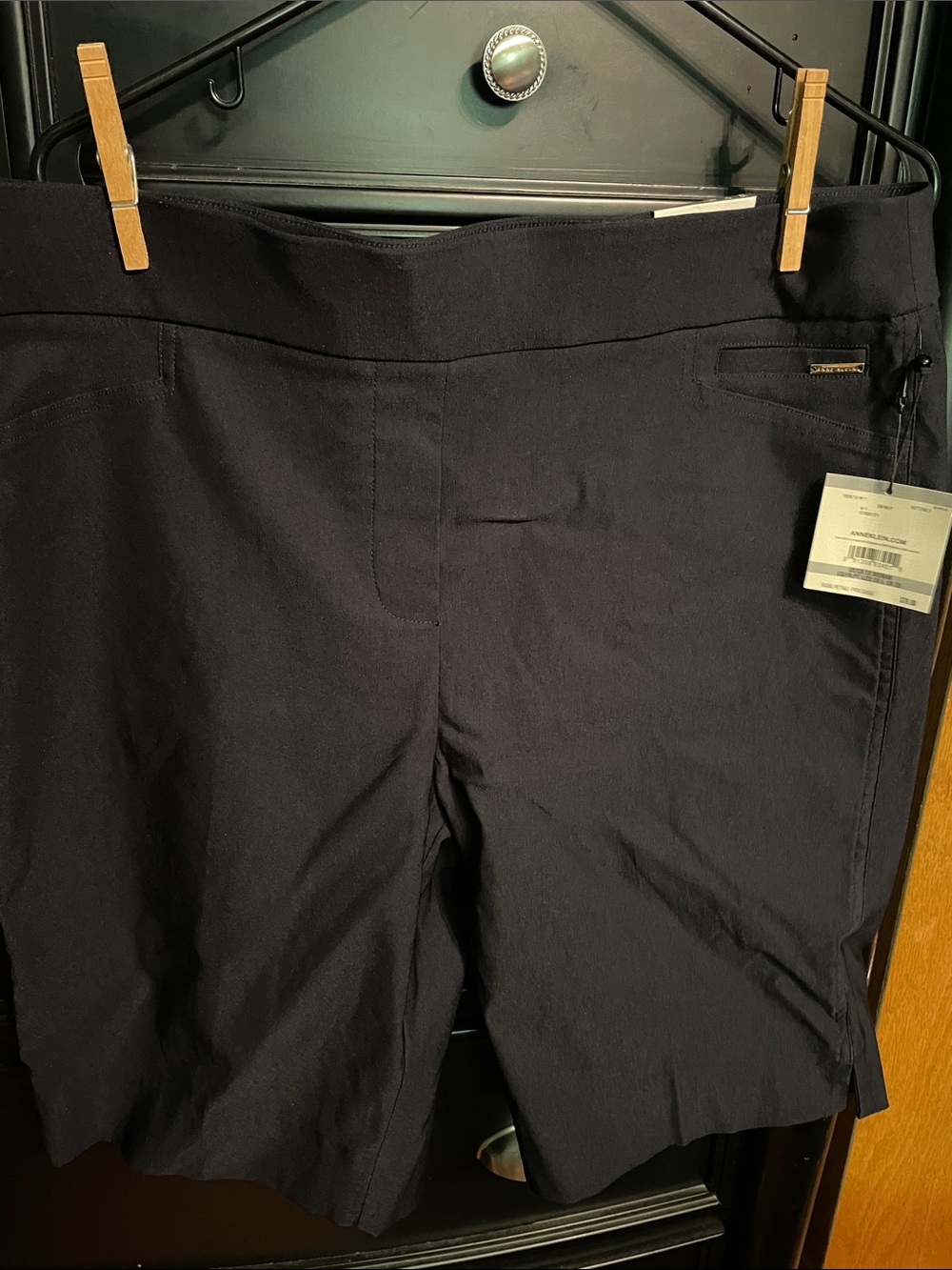 Anne Klein Navy Blue Bermuda Shorts